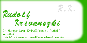 rudolf krivanszki business card